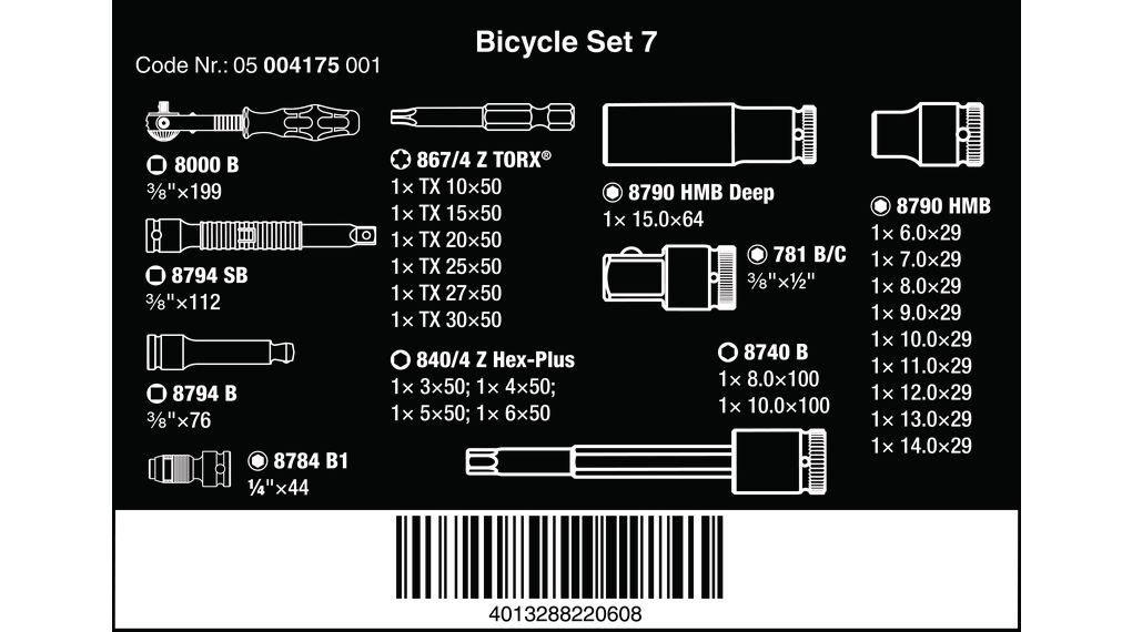 Wera Zyklop Ratchet Set For Bicycles And E Bikes