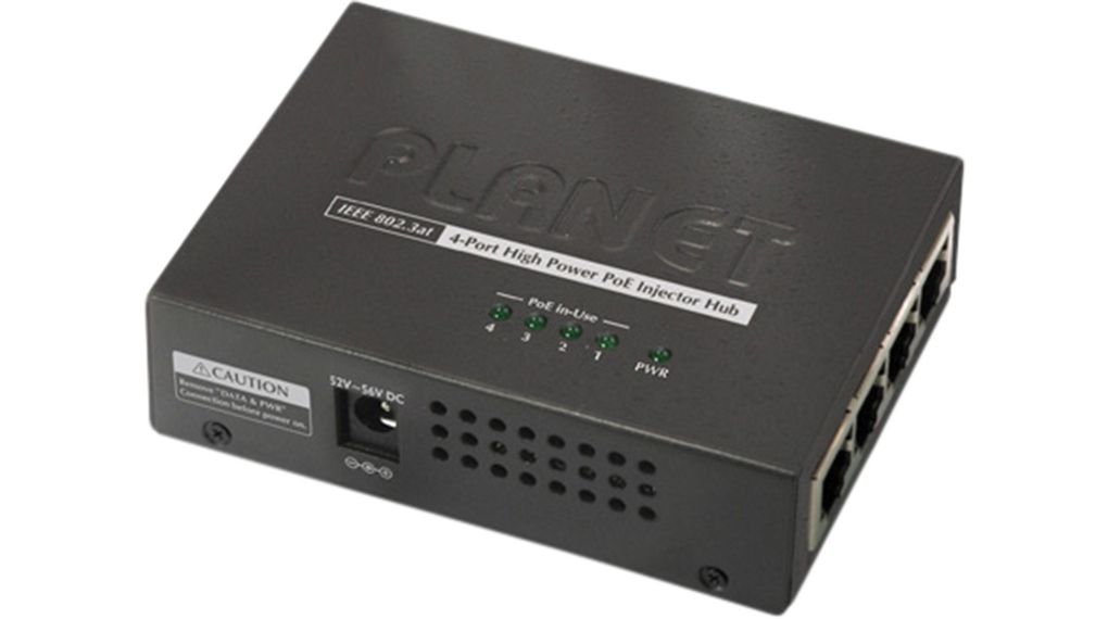 Hpoe Planet Poe Injector Gbps W Rj Ports Poe Ports