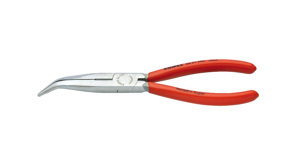 26 21 200 Knipex Flat Nose Pliers With Cutter Hard Wire Medium Hard