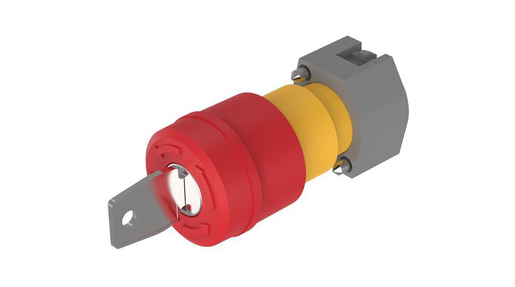 EAO EAO Stop Switch Actuator Latching Function Keylock Red Yellow