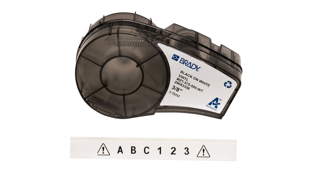 PVC címkéző szalag a BMP™21 rendszerhez, Vinyl, 9.53mm x 6.4m, Fehér