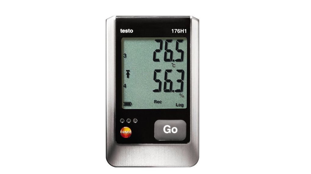 Data logger temperature and humidity, 4 Channels, SD Card / Mini USB, 2000000 Measurements