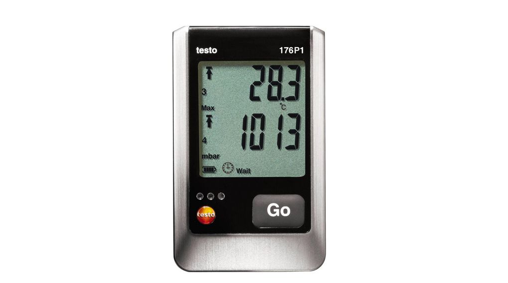 Data logger pressure/temperature/humidity, 5 Channels, SD Card / Mini USB, 2000000 Measurements