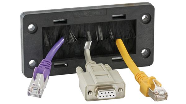 Cable Entry Brush Frame, KEL-BES, Number of Grommets 1, 112 x 36mm, Polyamide