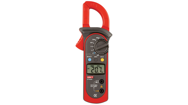 Current Clamp Meter, Average, 20MOhm, LCD