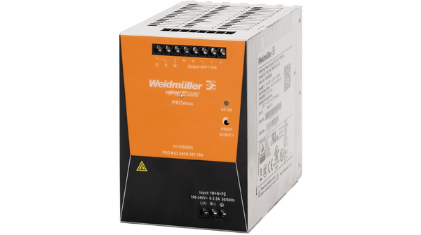 Alimentation pour rail DIN 92% 24V 20A 480W Réglable IP20 PRO MAX3