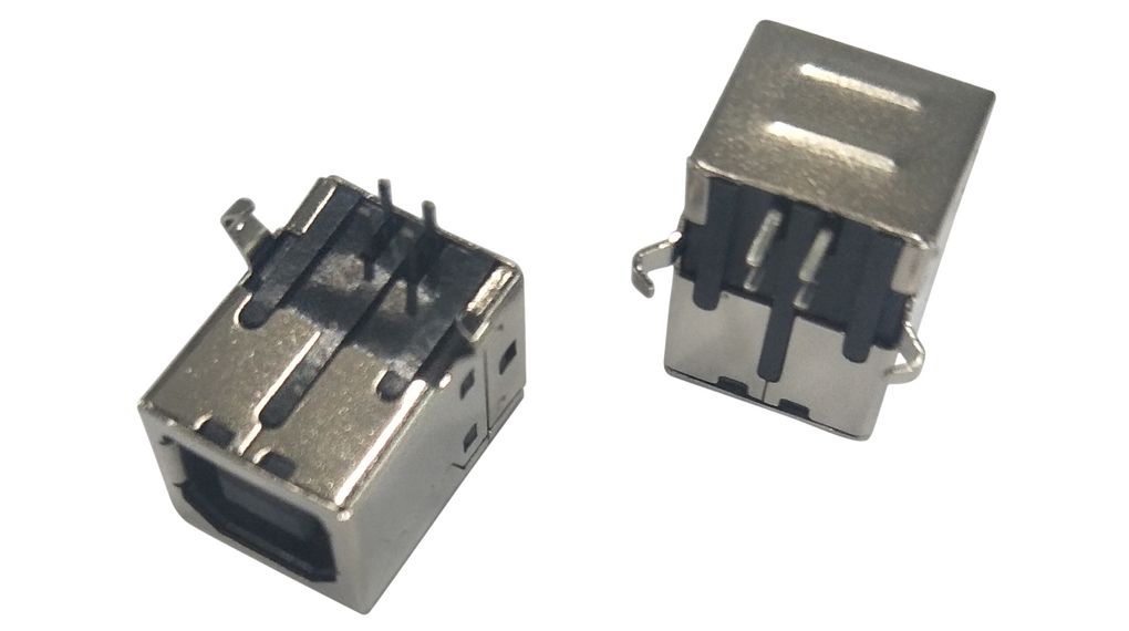 Steckverbinder, USB-B 2.0, Buchse, USB-B 2.0, Rechter Winkel, Positionen - 4