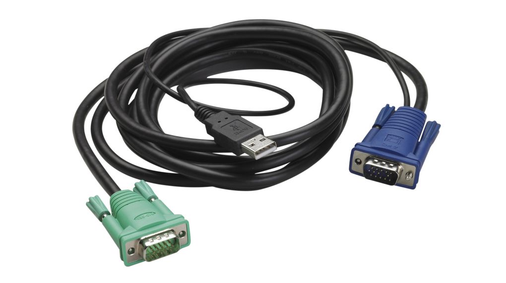 KVM-Kabel, USB-A-Stecker - VGA-Stecker, 1.8m