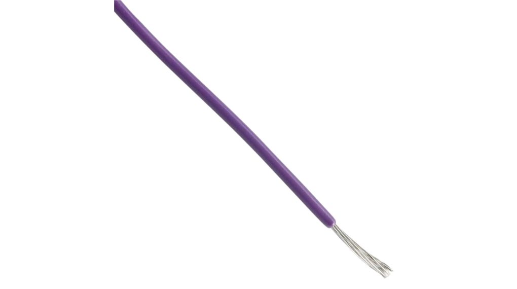 Stranded Wire ECA Fluoropolymer 0.06mm² Nickel-Plated Copper Violet ThermoThin 305m
