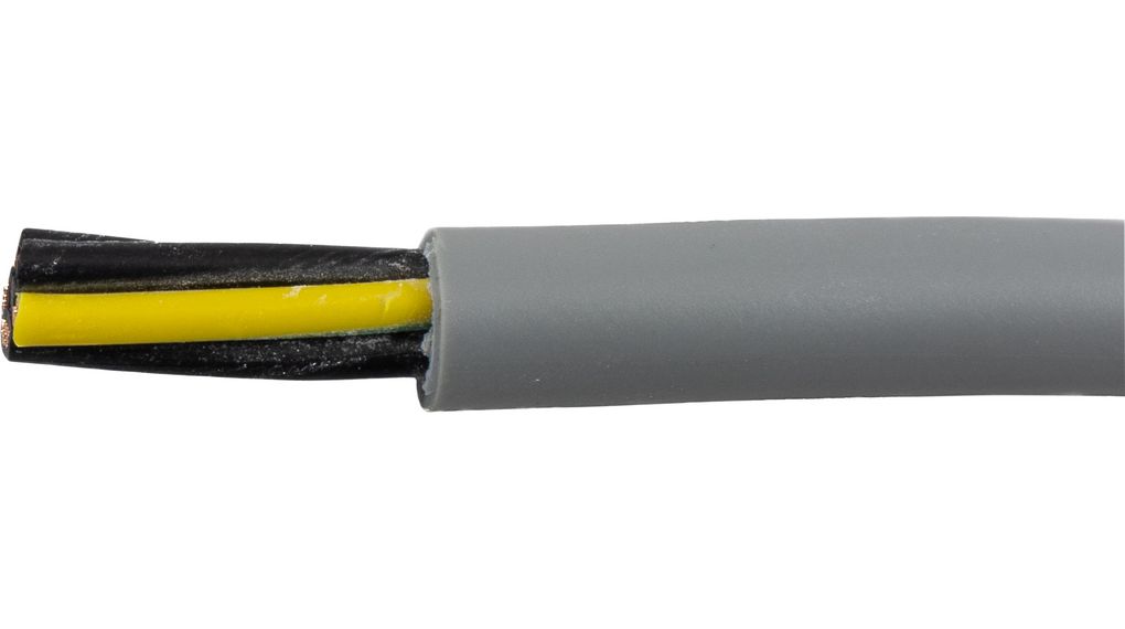 Flerkärnig kabel, YY Oskärmad, PVC, 9x 0.5mm², 50m, Grå