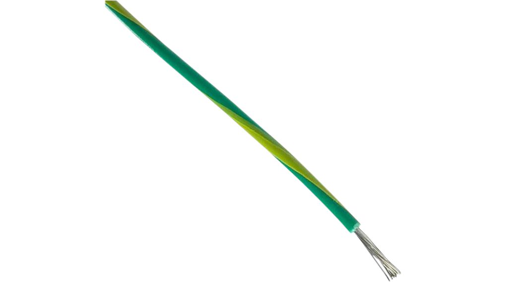 Flertrådet Kabel PVC 0.8mm² Fortinnet kobber Grøn/gul 3055 305m