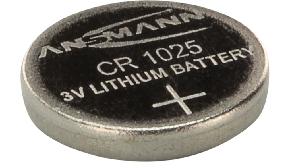 Knoopcelbatterijen, Lithium, CR1025, 3V, 30mAh