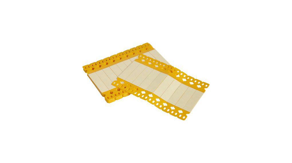 B-7644 Polypropylene Tag on Yellow Cable Labels, 15mm Label Length