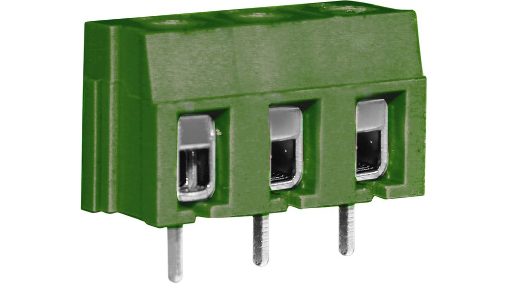 Kabel-naar-printplaat klemmenstrook, THT, 7.5mm Pitch, Rechte hoek, Schroef, 3 Polen