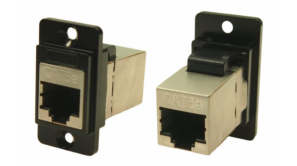 Metallrahmen-Steckverbinder für Panel-Durchführungen, CSK, RJ45-Buchse - RJ45-Buchse