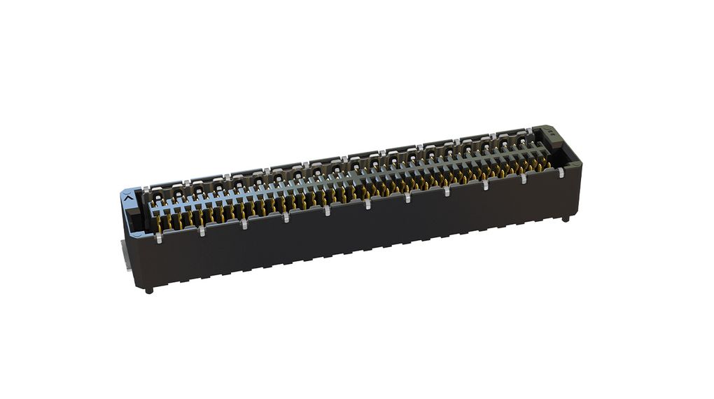 Stohovatelné konektory na desku, stíněné, 4,85 mm, Rovný, Zásuvka, 500V, Počet kontaktů - 80