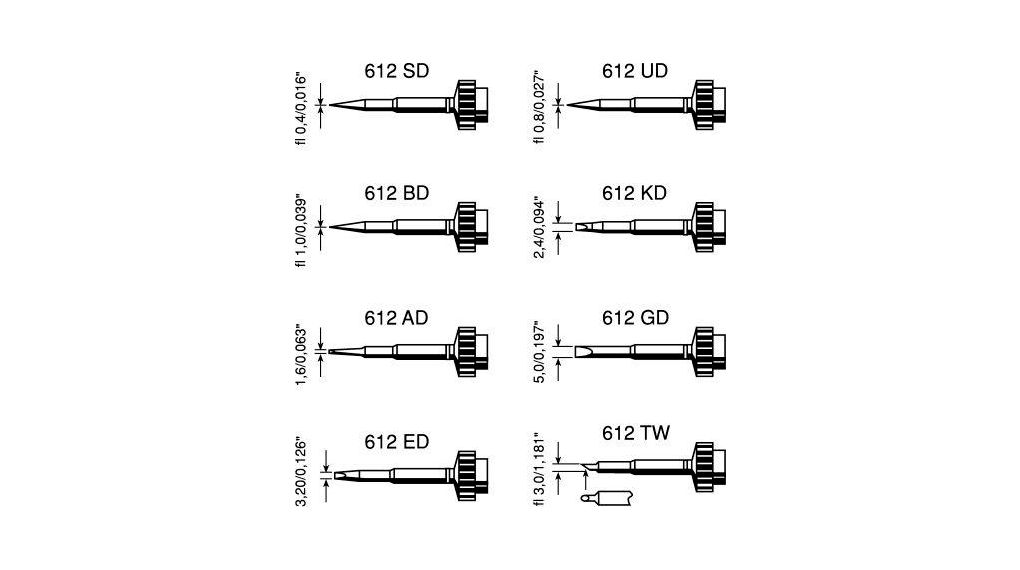 Ersa 0.7 x 2.4 mm Chisel Soldering Iron Tip for use with Tech Tool