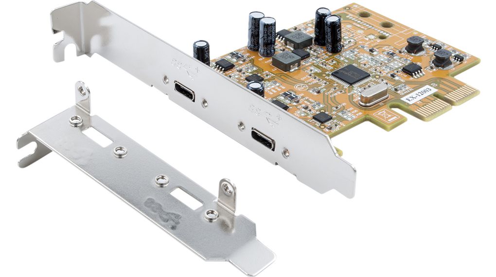 Interface Card, PCI-E x2, 2x USB-C, USB 3.1