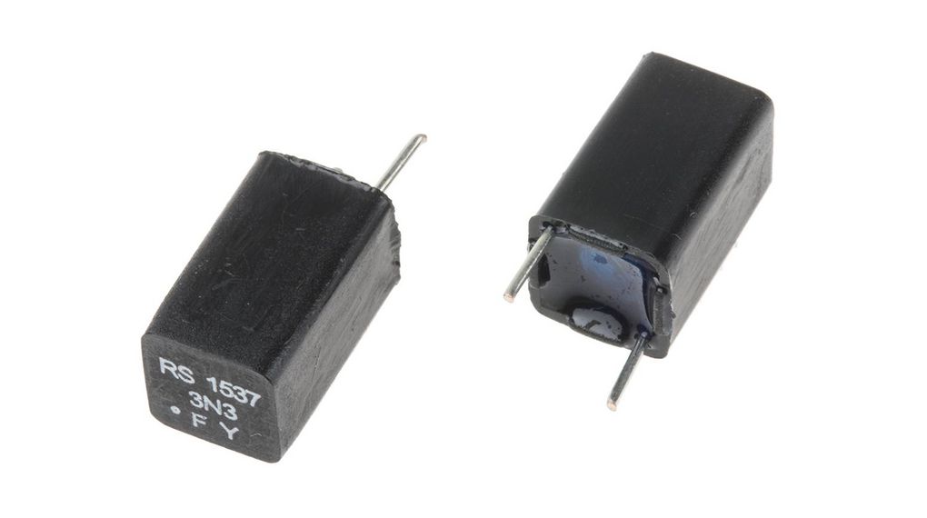 Polystyrene Film Capacitor, 63V dc, ±1%, 3.3nF, Through Hole, 3.3 nF