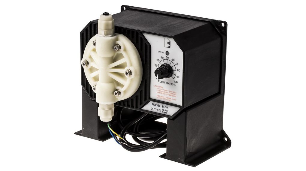 Hanna Instruments Diaphragm Electric Operated Positive Displacement Pump, 10.8L/h, 43.5 psi, 220 V, 240 V