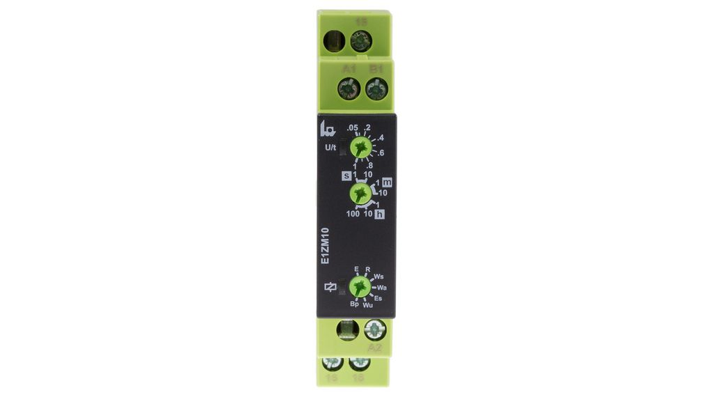E1ZM10 Series DIN Rail Mount Timer Relay, 24 → 240V ac/dc, 1-Contact, 0.05 s → 100h, SPDT SPDT IP40