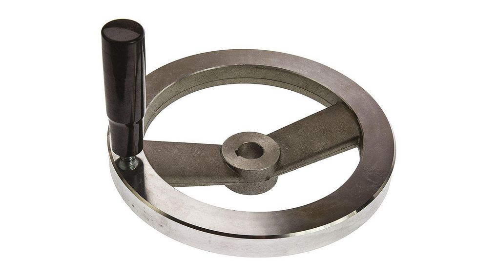 Silver Die Cast Aluminium Hand Wheel, 200mm diameter