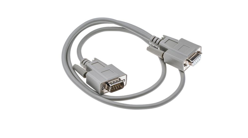 Phoenix Contact Male 9 Pin D-sub to Female 9 Pin D-sub Serial Cable, 1m PVC, VS-09-DSUB-20-LI-1.0 Series