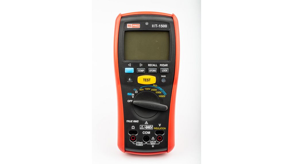 IIT1500 Insulation Tester, 50V Min, 1000V Max, 20GOhm Max, CAT IV