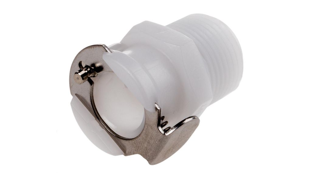 Colder Products Hose Connector, Straight Threaded Coupling, BSPT 3/8in, 8.3 bar