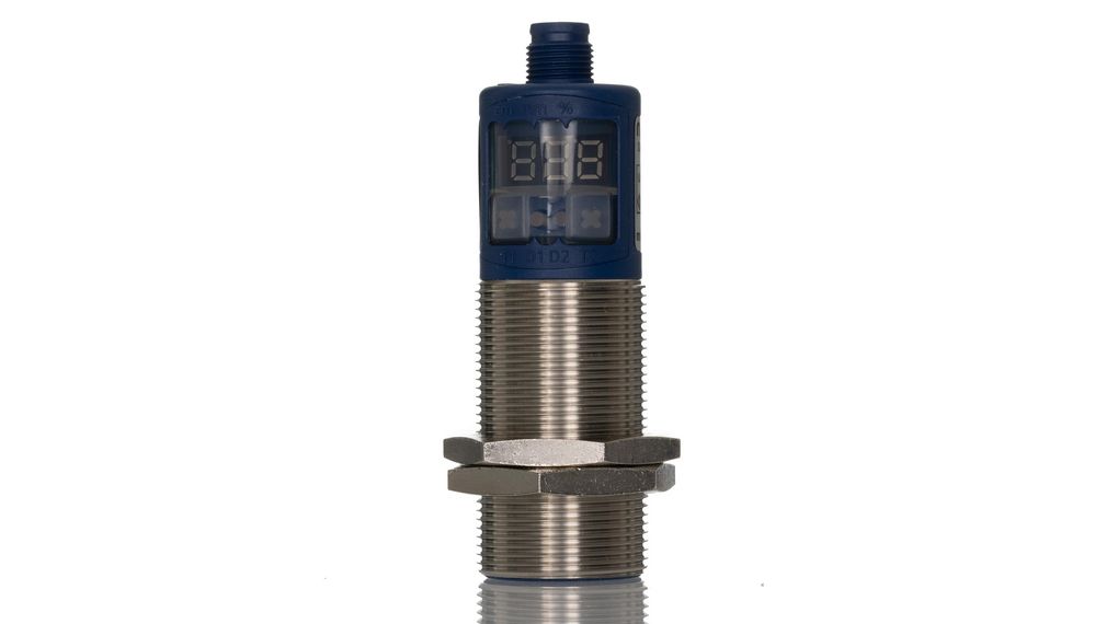 Microsonic Ultrasonic Threaded Barrel Proximity Sensor, M30, 600 mm Detection, PNP NO/NC, 9 → 30 V dc