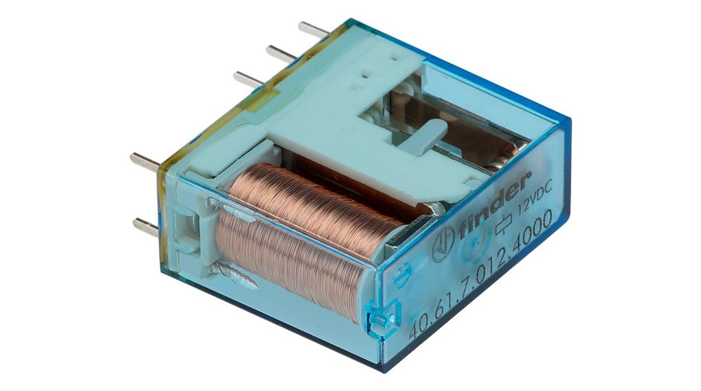 Relay Module Elfa 406170124000 | Finder PCB Mount Power Relay, 12V dc Coil, 16A Switching ...