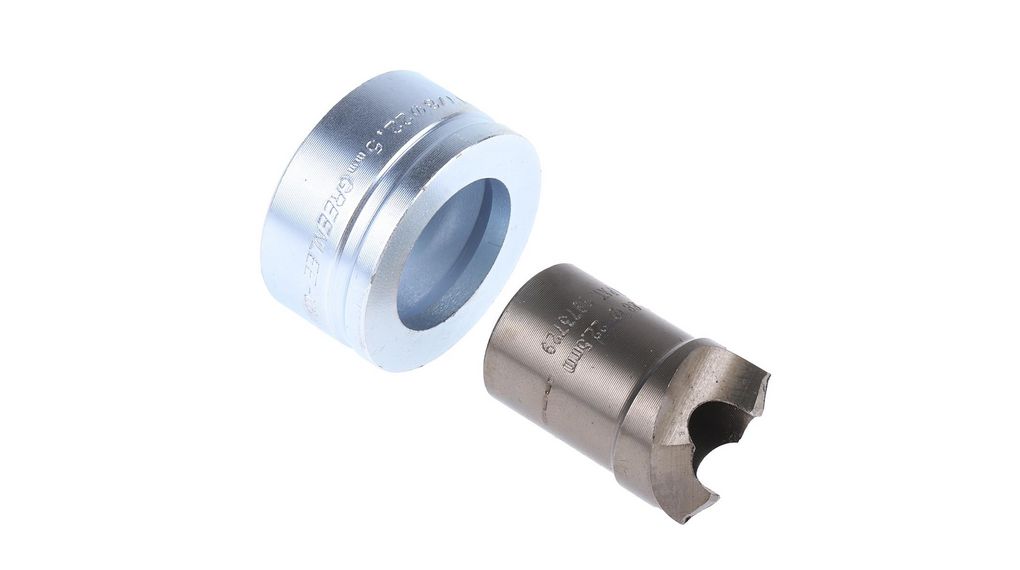 Greenlee Punch and Die Tool, 22.5mm, Circular, Hydraulic Operation