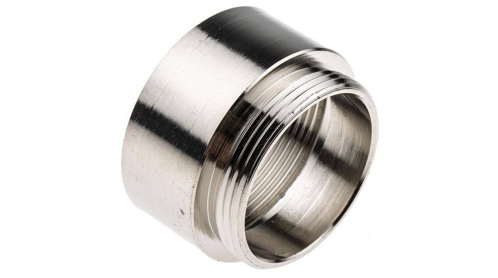 Adapter för kabelförskruvning PG29 - M40 x 1.5 Nickelpläterad mässing, Paket med 5 delar