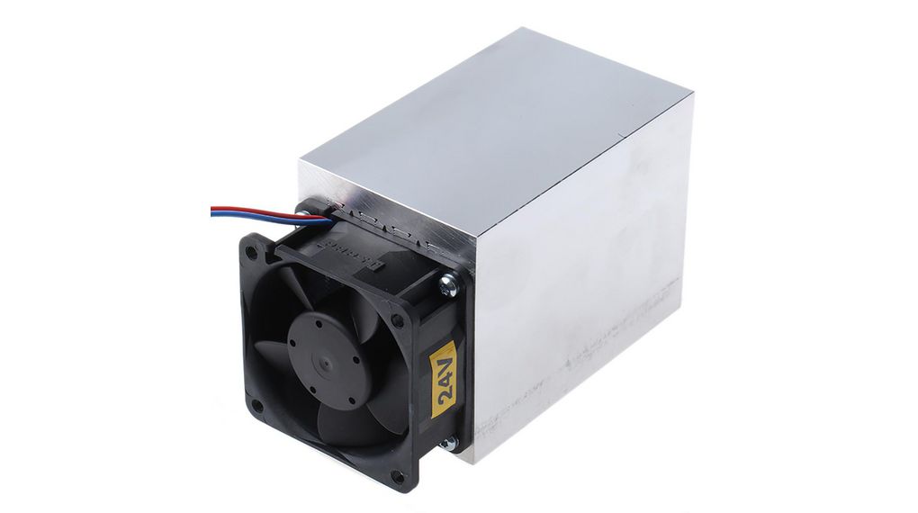 Fischer Elektronik Heatsink, Universal Rectangular Alu with fan, 0.2K/W, 100 x 62 x 74mm