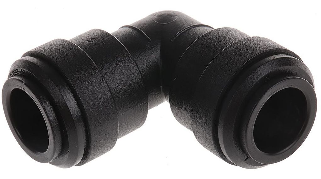 John Guest PM Series Elbow Tube-toTube Adaptor, Push In 12 mm to Push In 12 mm, Tube-to-Tube Connection Style