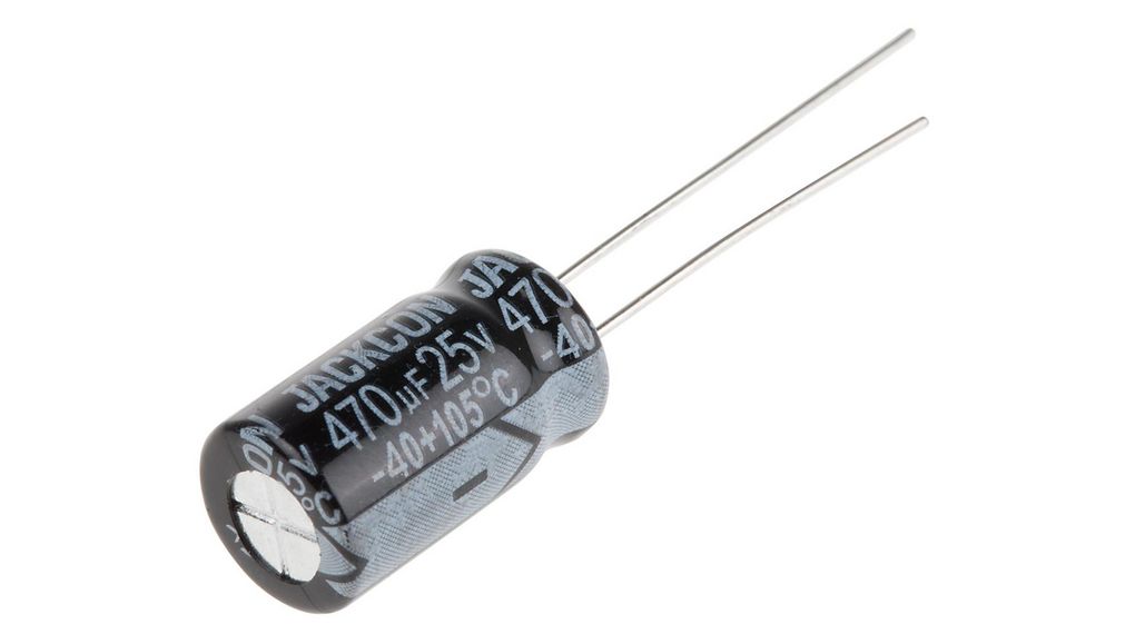 470uF Aluminium Electrolytic Capacitor 25V dc, Radial, Through Hole