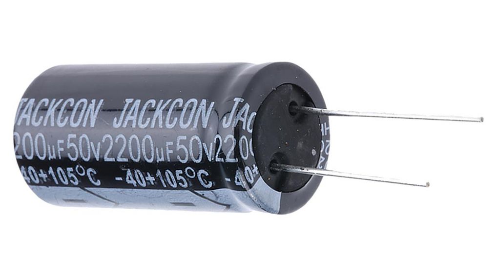 2200uF Aluminium Electrolytic Capacitor 50V dc, Radial, Through Hole