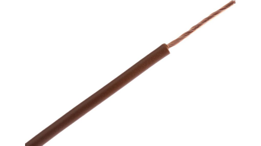 Lapp ÖLFLEX® H05V-K Series Brown 1 mm² Hook Up Wire, 32/32, 100m, PVC Insulation, 4510033