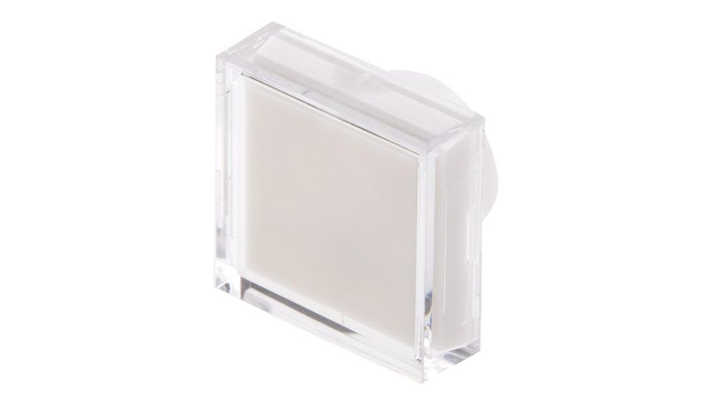 White Square Push Button Lens for Use with ADA16 Series
