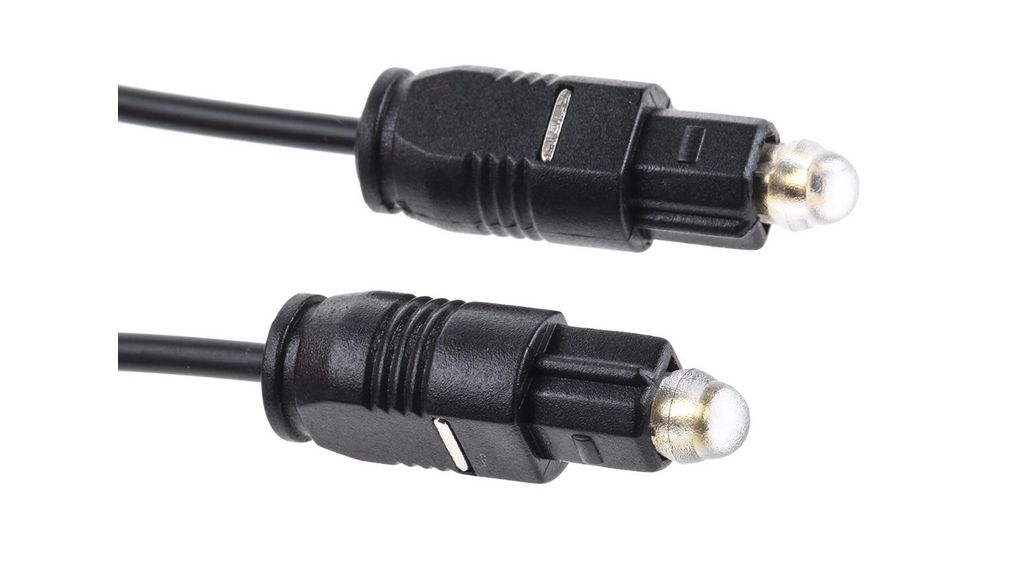 Male TOSlink to Male TOSlink Optical Audio Cable, 1.5m, 2.5m