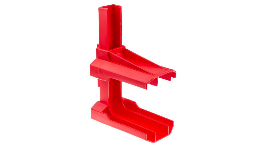Red 6-Lock Polypropylene Ball Valve Lockout, 8mm Shackle, 203.2mm Attachment