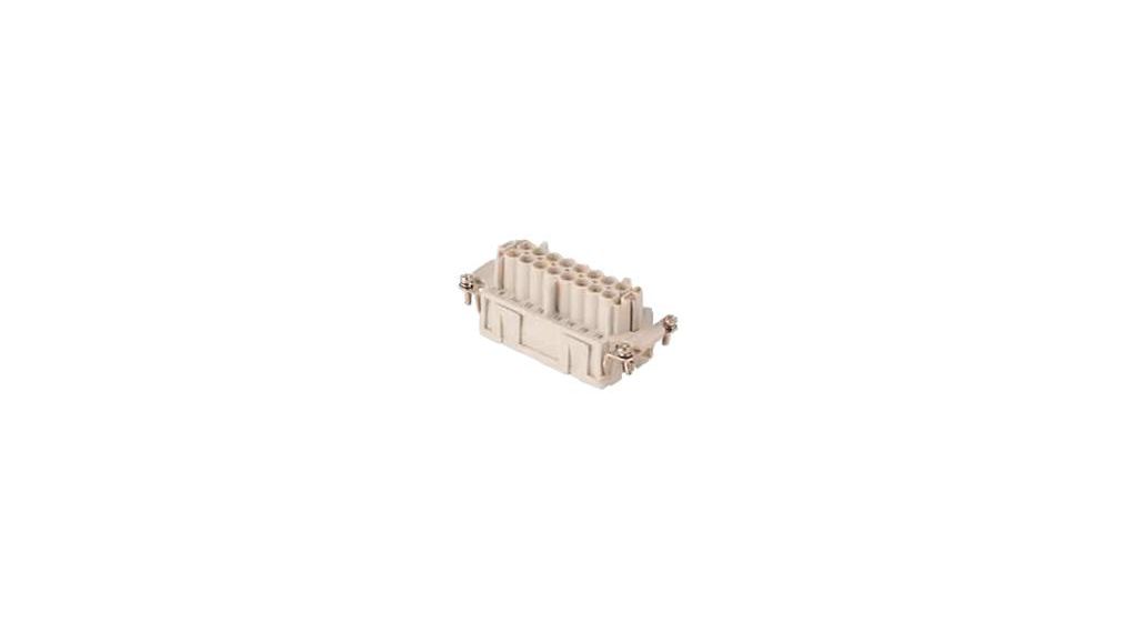 GWconnect Push-in Terminal Insert Female 10-Pole 16A Silver (Ag) Plated Contacts Size 10B 57x27