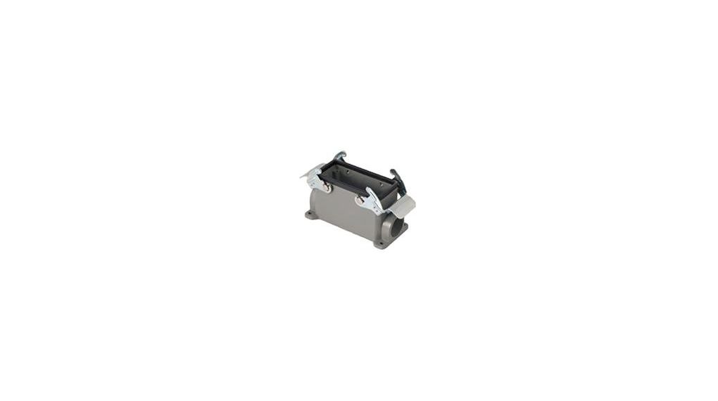 GWconnect STD - Standard Double Lever SMD Housing Die-cast Aluminum 2 Levers Gasket Size 10B 57x27 M20 Thread Grey, 10 ST