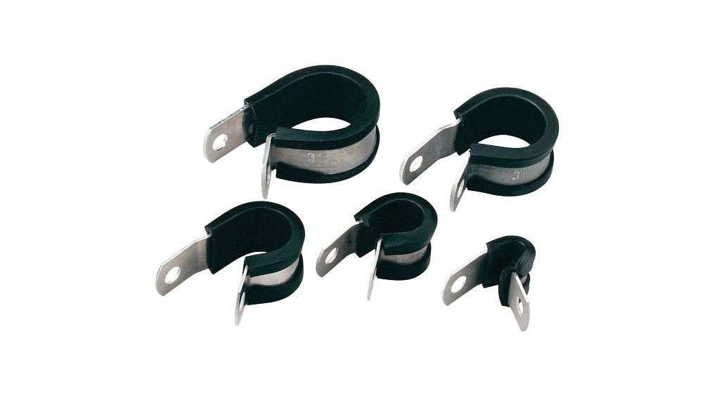Cable Clamp 31.8mm Screw Aluminium, Chloroprene