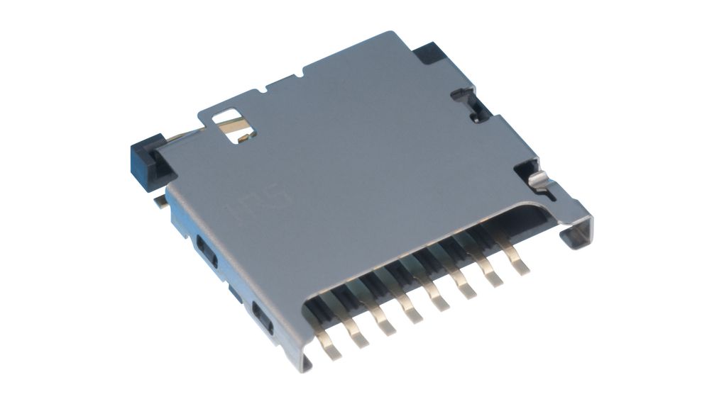 Connecteur de carte mémoire, Push / Pull, MicroSD, Pôles - 8