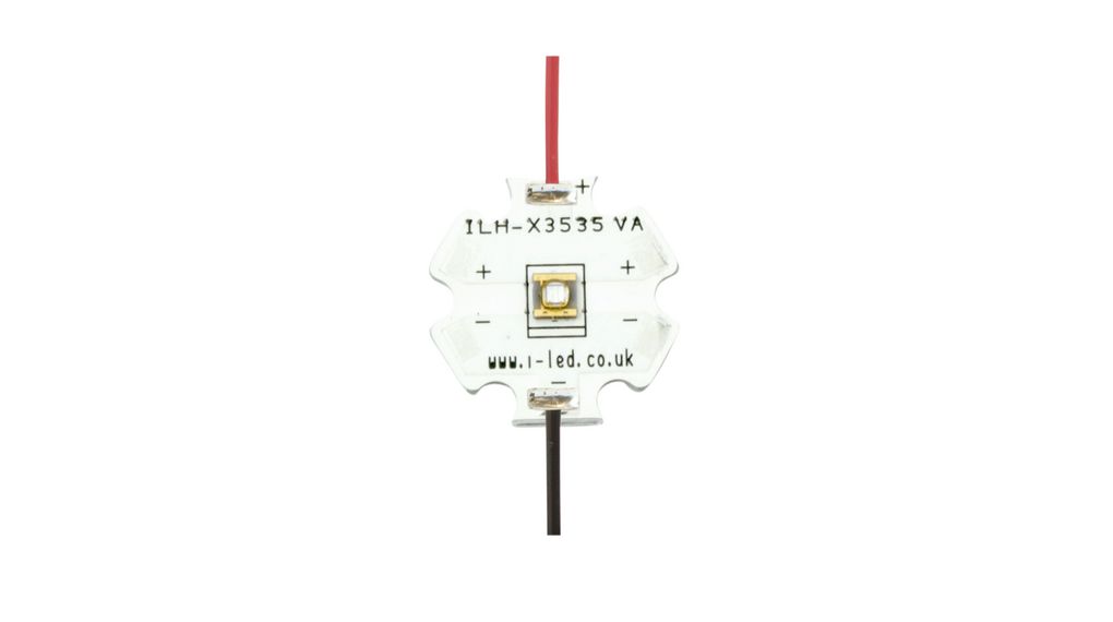 UV LED dioda 390nm 4V 360mW 125° SMD