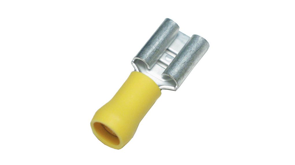 Spade Connector, Partially Insulated, 0.2 ... 0.5mm², Socket, Pack of 100 pieces