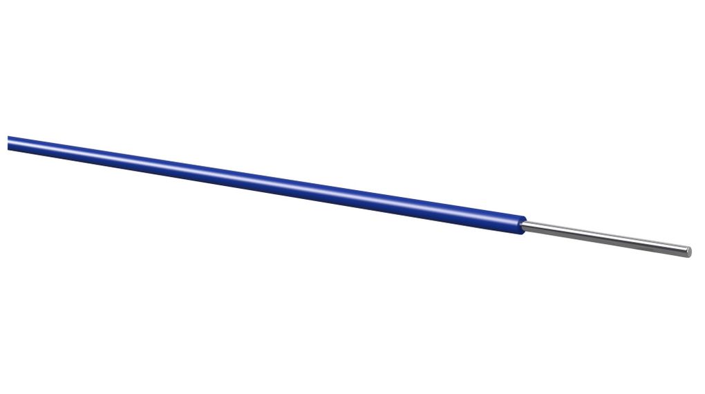 Yksisäikeinen johdin PVC 0.52mm² Tinattu kupari Sininen 3053/1 30.5m