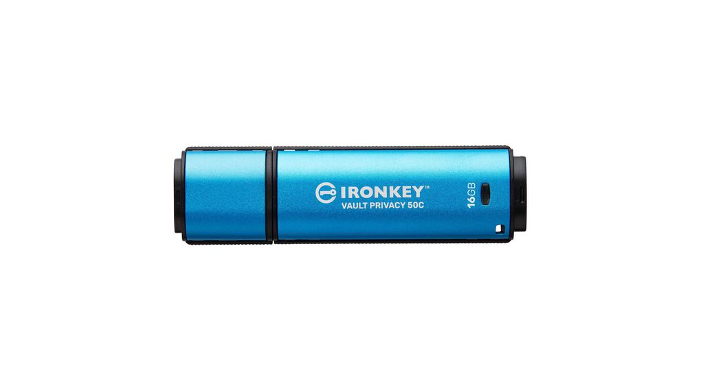 ø Yoghurt ilt IKVP50C/16GB | Kingston USB Stick, IronKey Vault Privacy 50, 16GB, USB 3.0,  Blue | Distrelec International