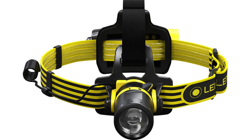 ATEX Headlamp, LED, 3x AA, 180lm, 120m, IP68, Black / Yellow